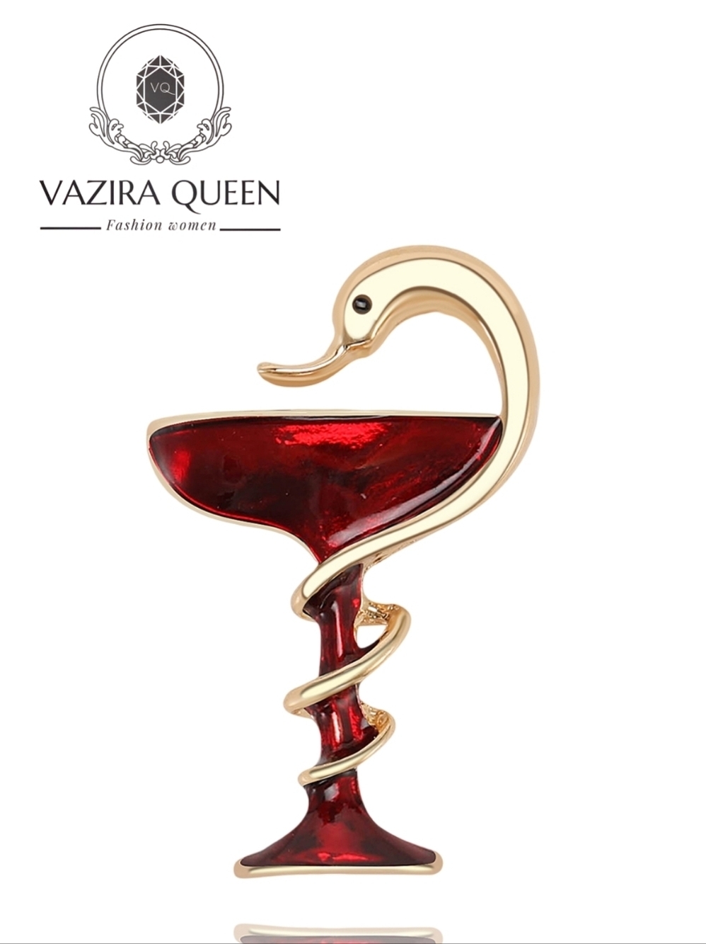 VQ Snake Trophy Cup Brooch